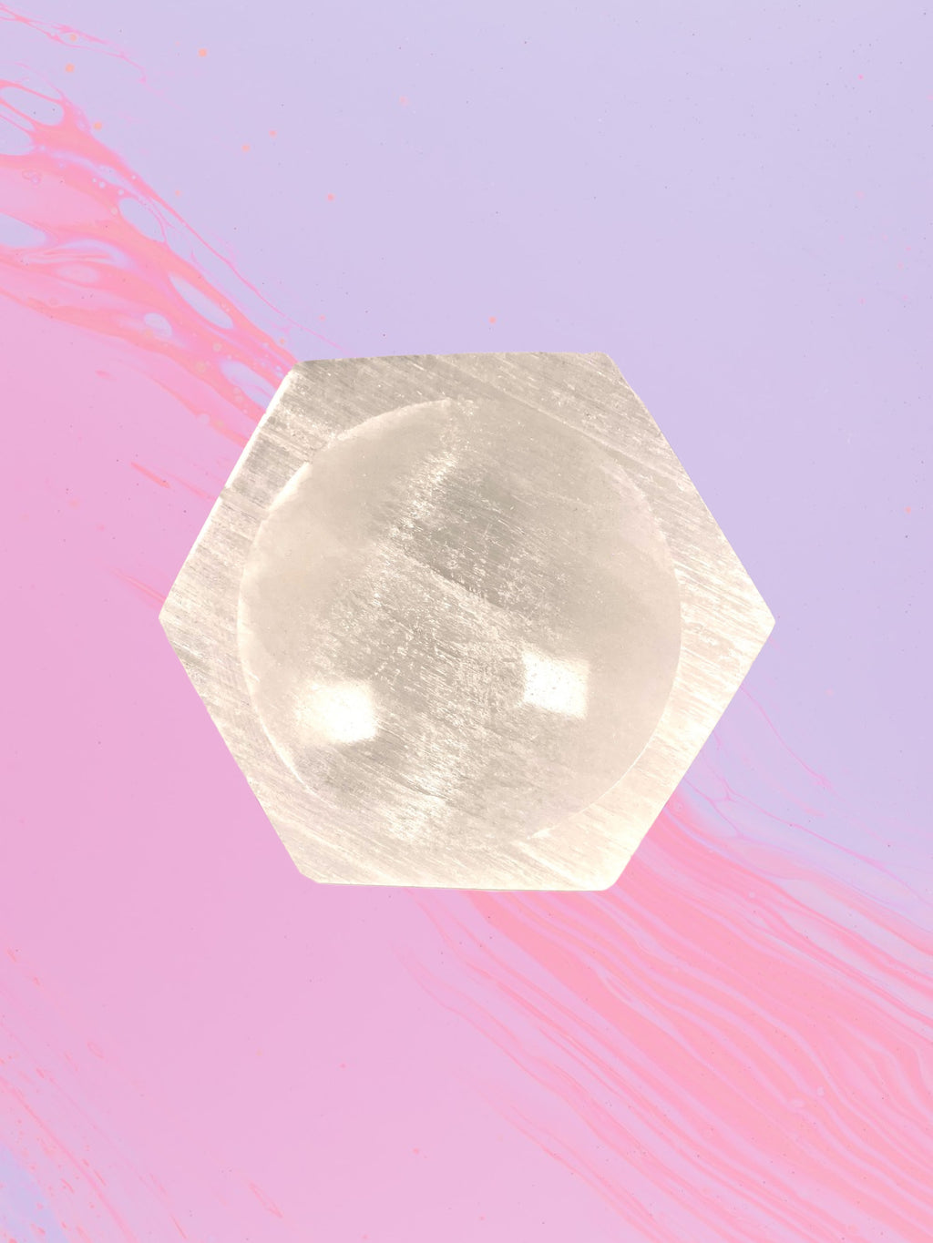 Cuenco de Selenita Hexagonal