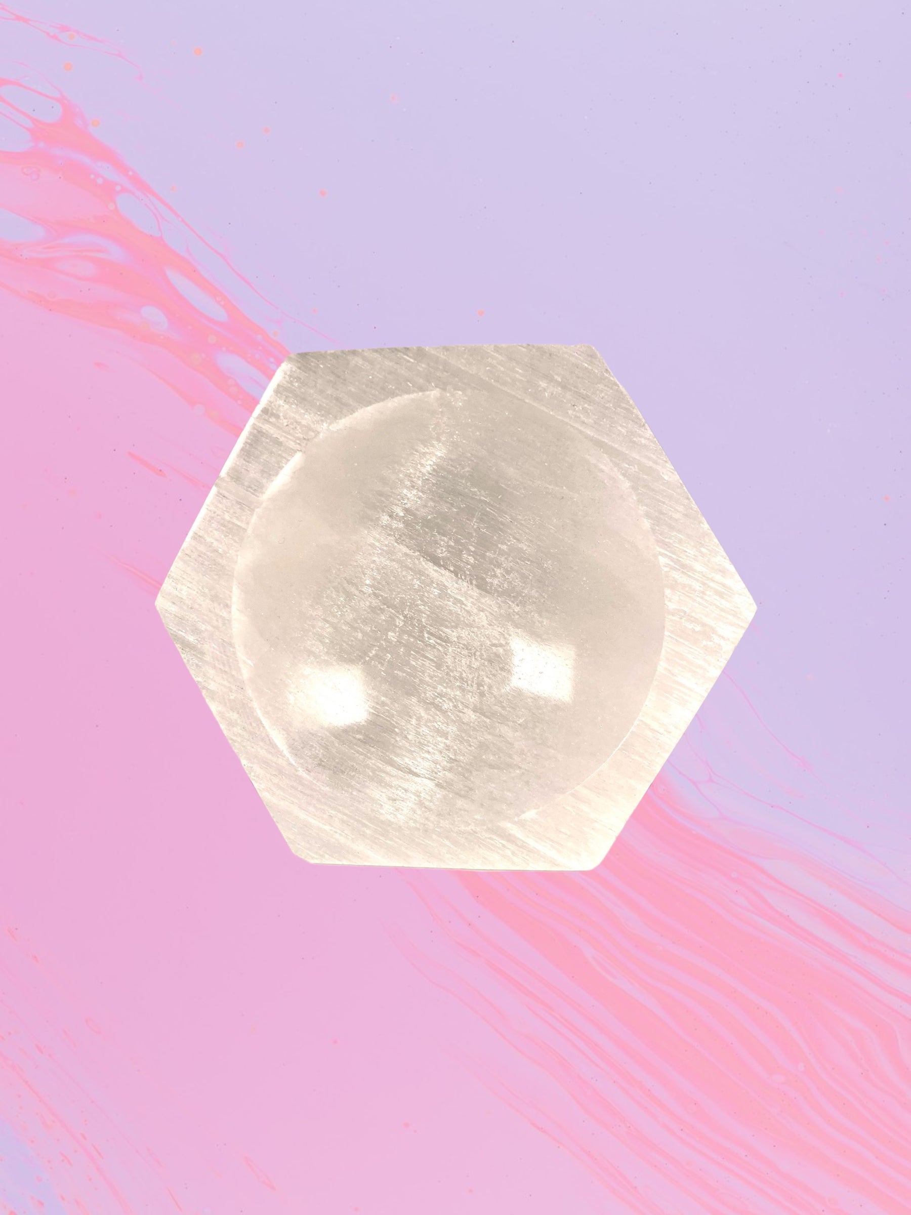 Cuenco de Selenita Hexagonal