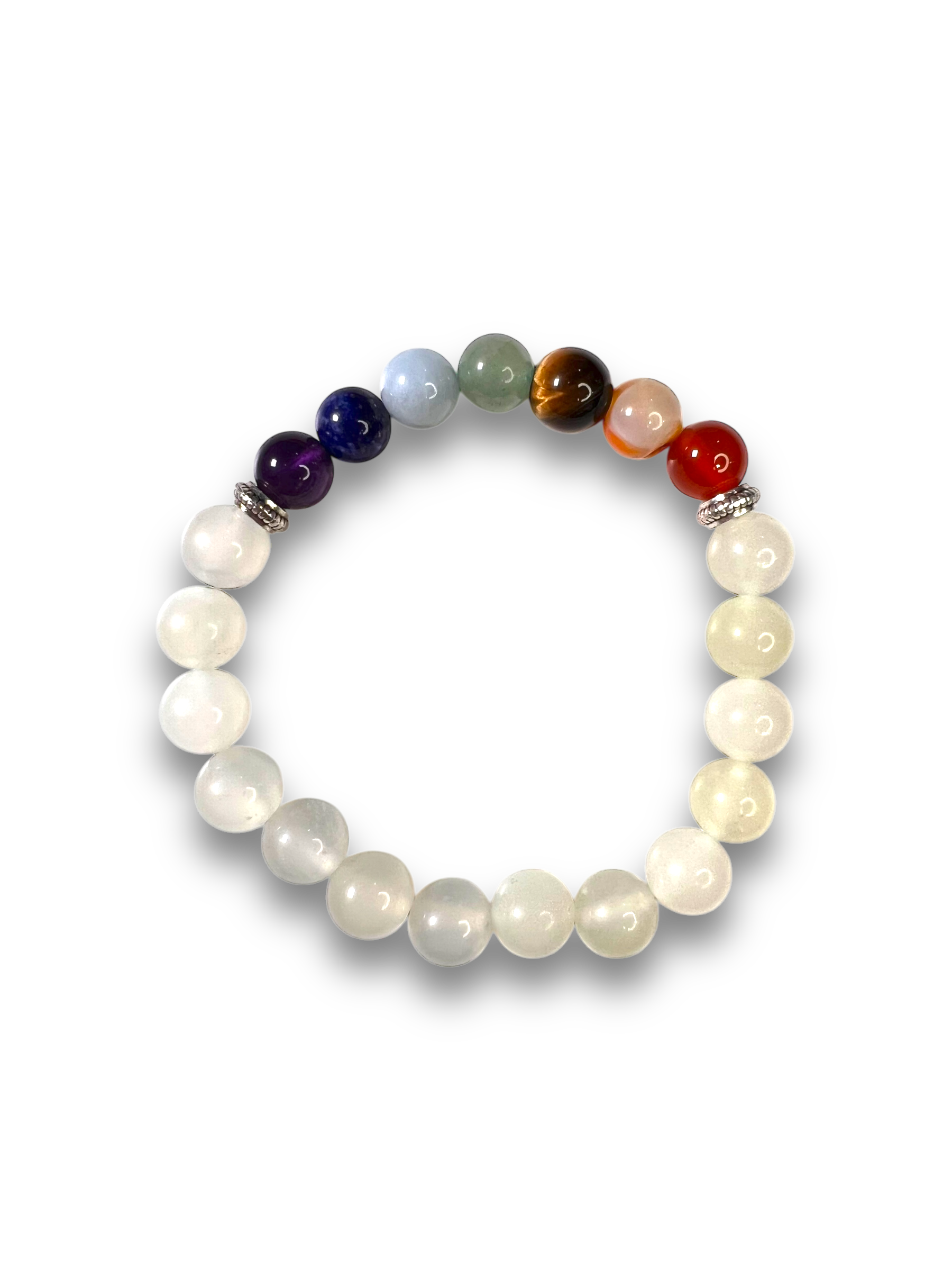 7 Chakras con Jade Pulsera 8mm