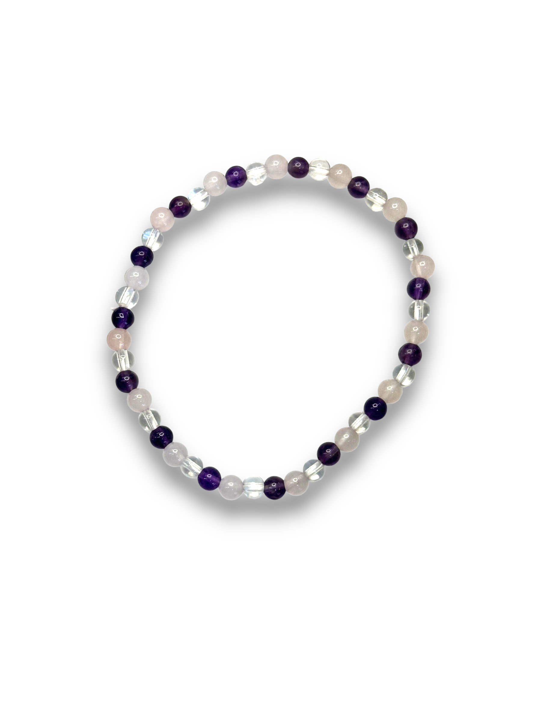 Amatista, Cuarzo y Cuarzo Rosa Pulsera
