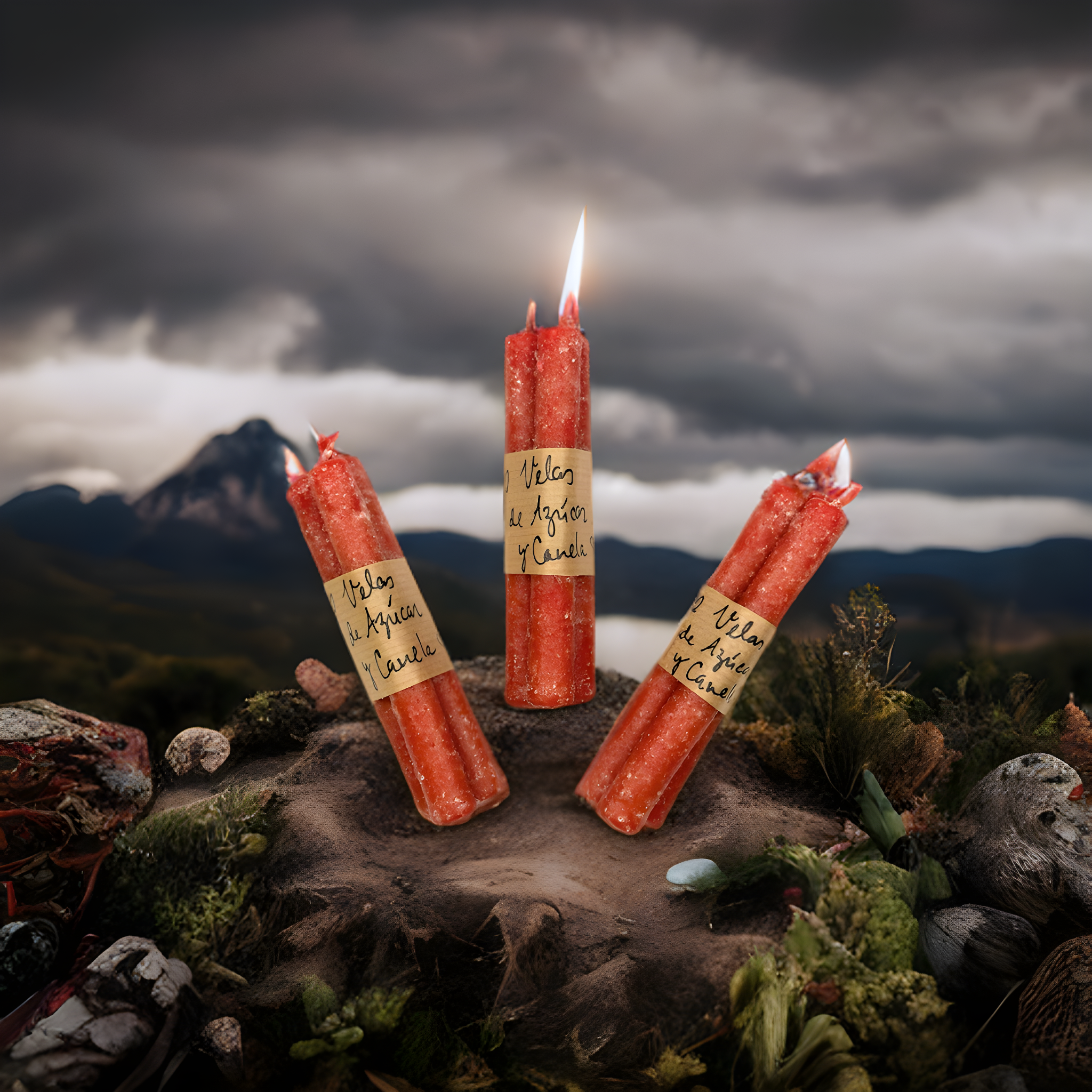 Velas de Azúcar & Canela pequeñas · Set x3